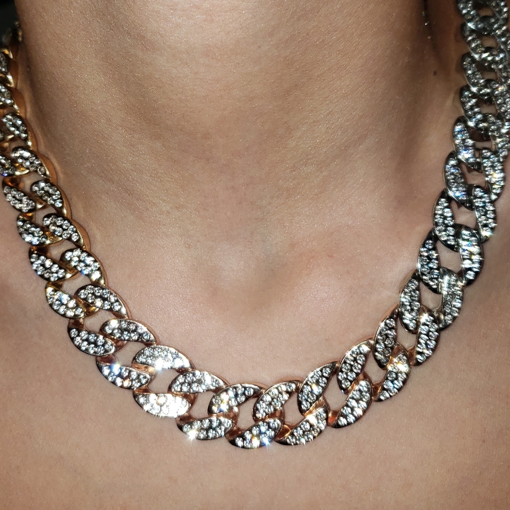 2 tone Miami Cuban Chain